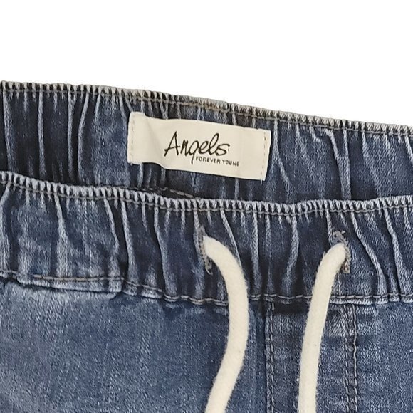Angels Forever Young Womens Size‎ 14 Blue Distressed Skinny Slim Stretch Jeans - Picture 4 of 6